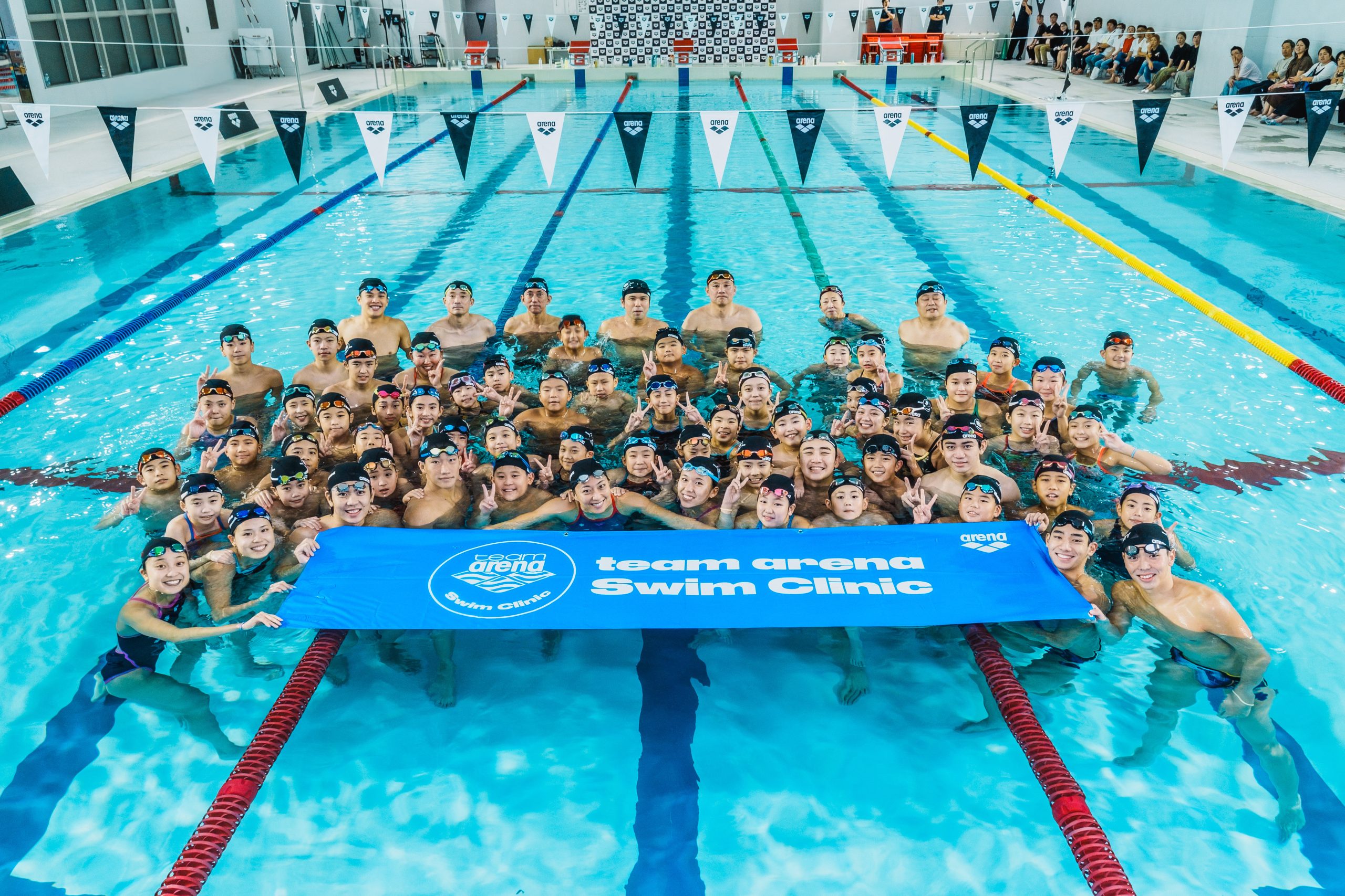 アリーナアドバイザリー契約選手の特別レッスンが受けられる「team arena Swim Clinic」を開催