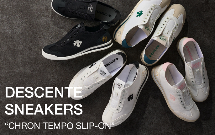 [EMS送料込] DESCENTE ユニセックス CHRON TEMPO クラシック DN デサント DESCENTE スニーカー スリップオン CHRON TEMPO SLIP