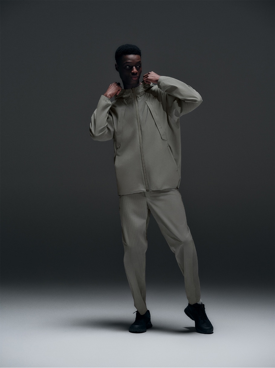 SCHEMATECH GRADATION MESH FULL ZIP HOODIE