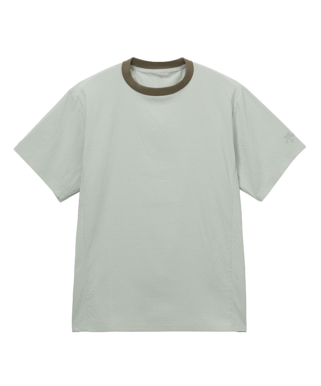 サンスクリーンシアサッカーハーフスリーブTシャツ