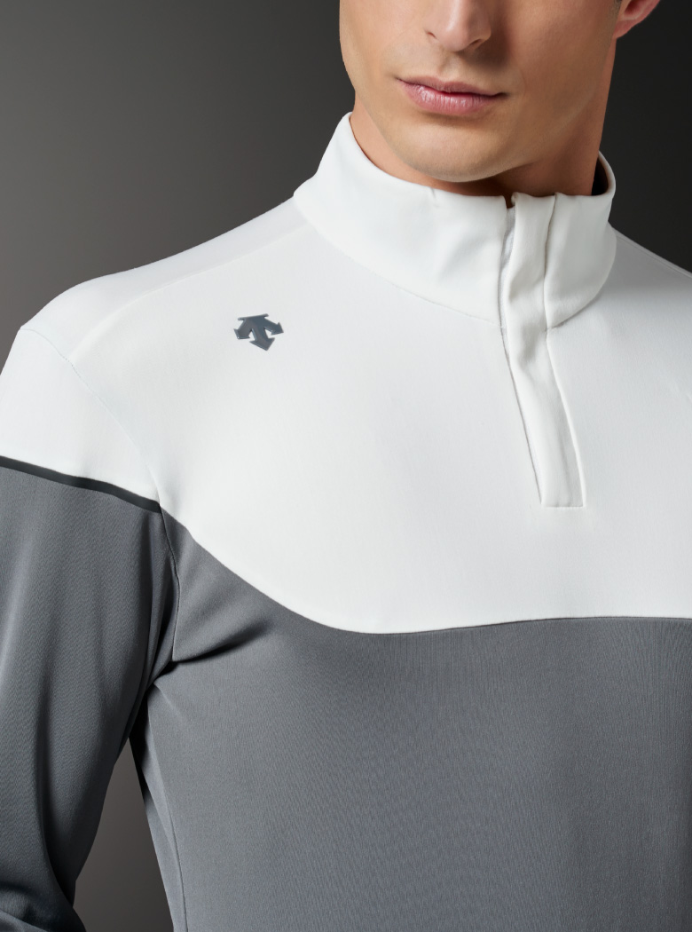 ナイロン トリコット 切り替え ロングスリーブ シャツ ブラックMサイズ