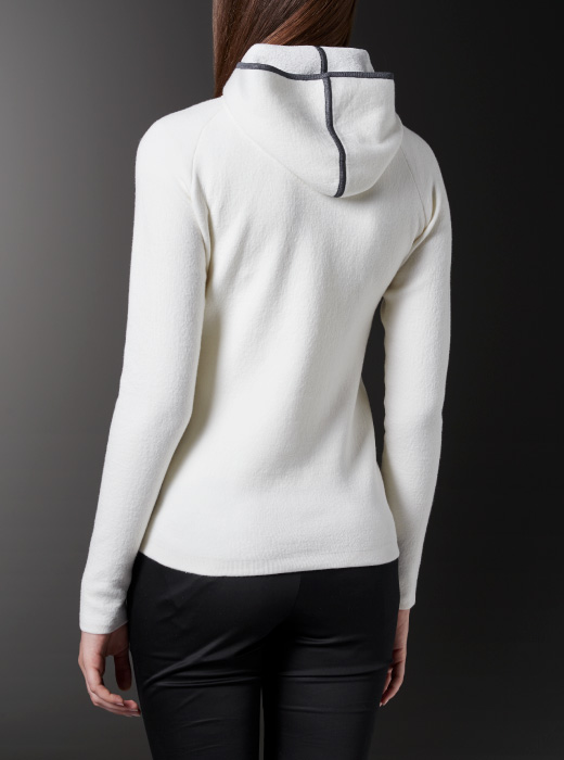 ウールモール フーデッド ニットジャケット