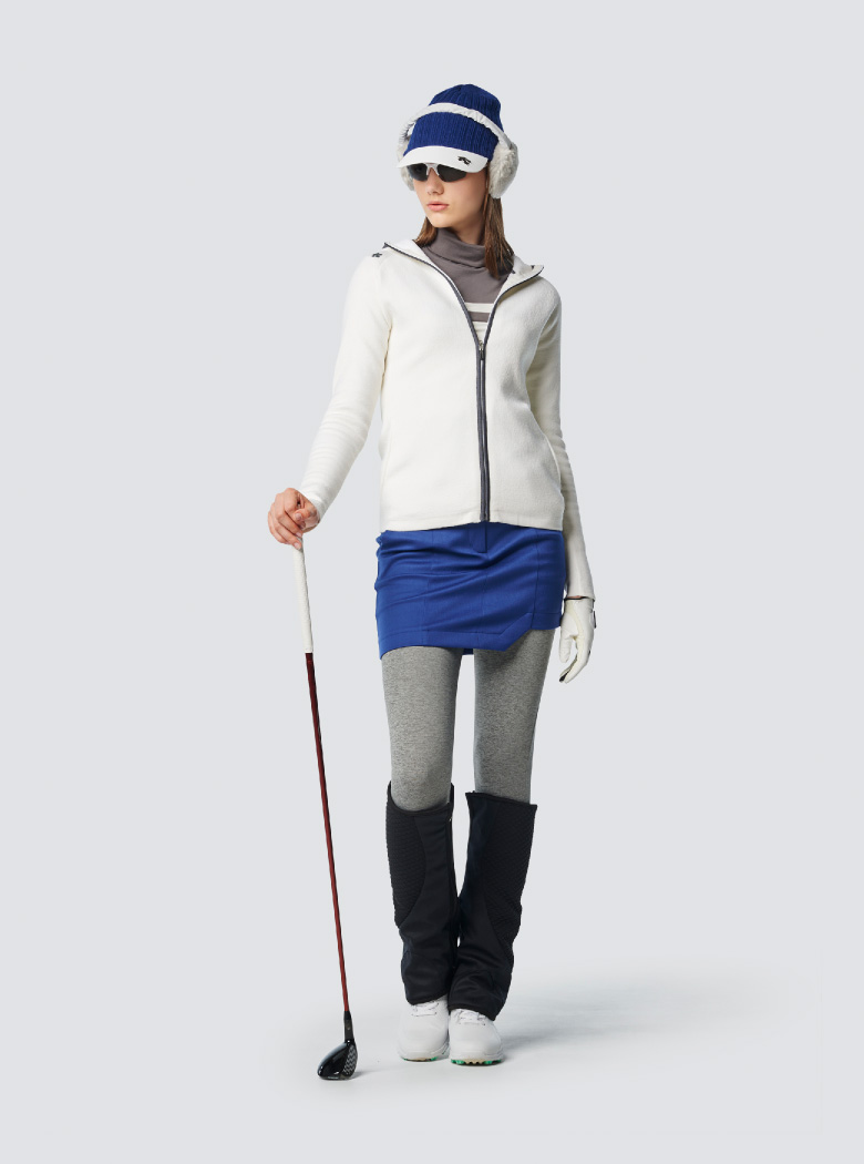 ウールモール フーデッド ニットジャケット