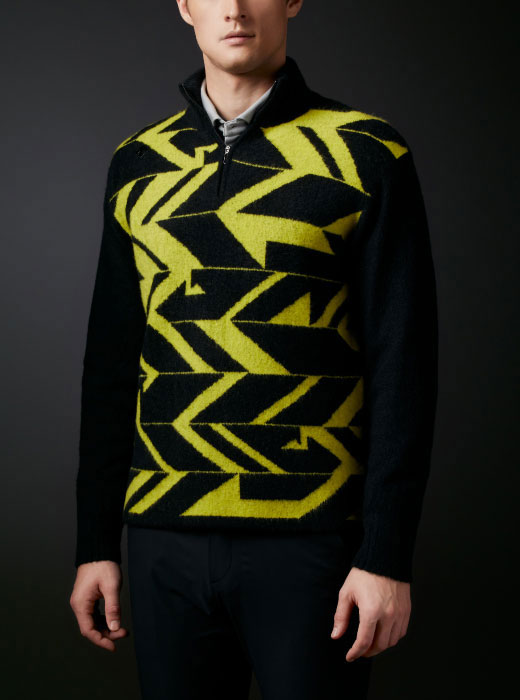 TORIグラフィック ジップスタンド セーター | デサントゴルフ公式