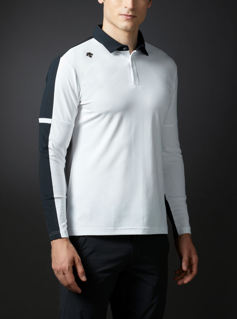 デサントゴルフ　ソロテックス鹿の子ライジング切り替えシャツ　UVケア ソロテックス鹿の子三段切り替えシャツ【UV】 | デサントゴルフ公式