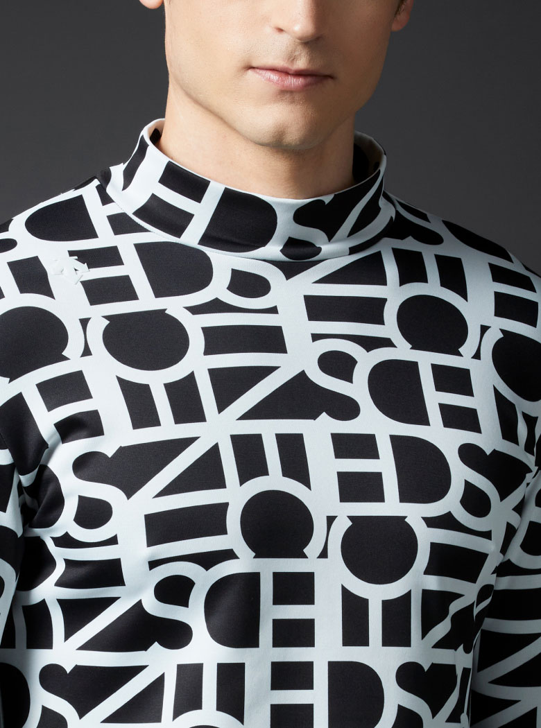 デサントゴルフ ヒートナビタイポグラフィープリントシャツ ヒートナビタイポグラフィープリントシャツ【アウトレット