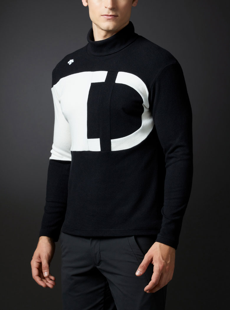 公式 デサントゴルフ シャツ タートルネック ウェア メンズ 長袖 ストレッチ 吸湿保温 UVカット DGMWJB05 23FW デサントゴルフ DESCENTE GOLF ゴルフウェア 長袖シャツ