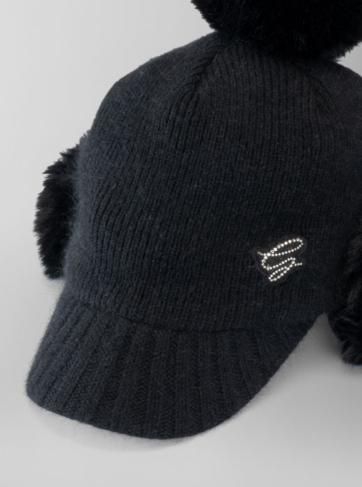 LUXE】ニットキャップ(スワロフスキー・クリスタル付き) | デサント