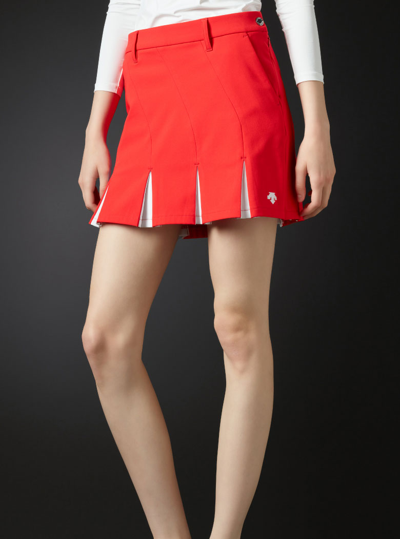 ポリエステルストレッチ裏起毛プリーツスカート【アウトレット