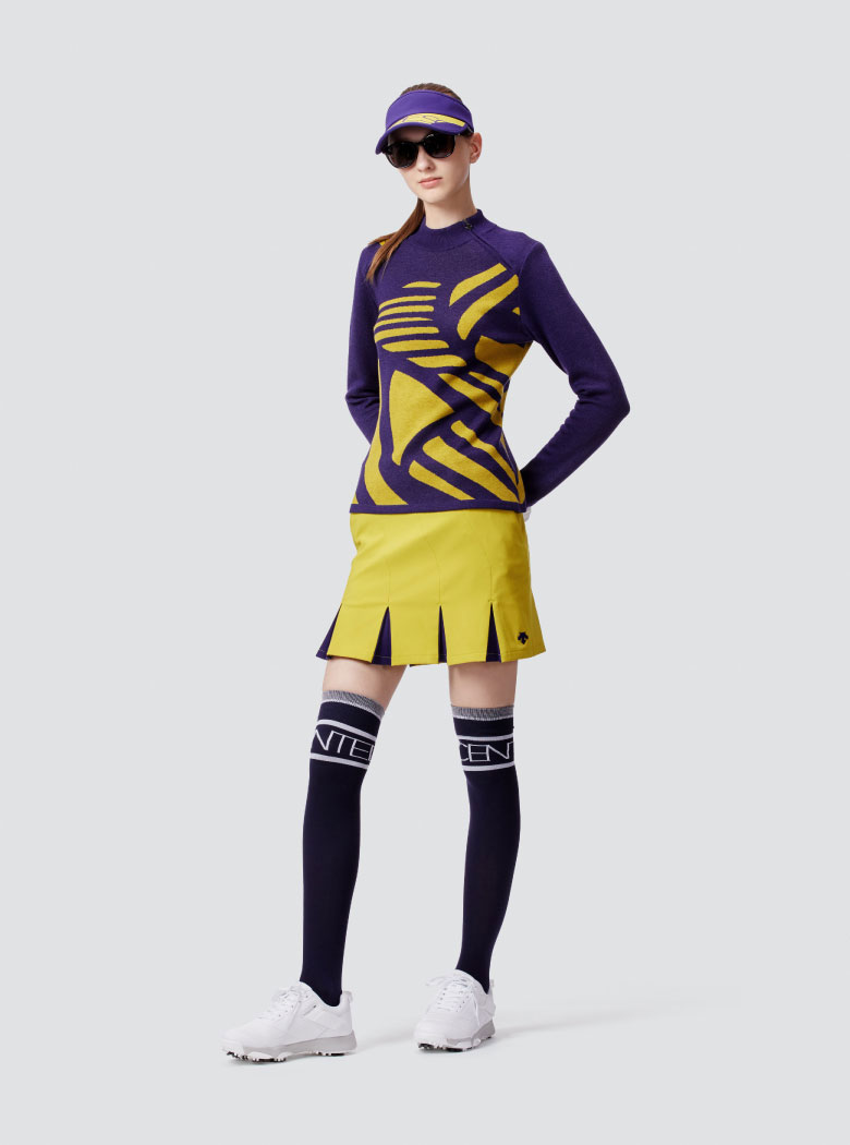 ハーフジップジャガードセーター【アウトレット】 | デサントゴルフ公式