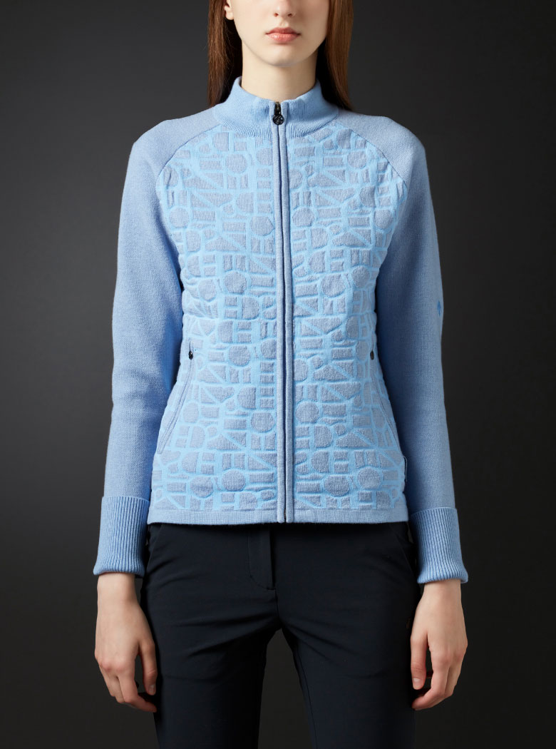 タイポグラフィージャカードフルジップセーター【アウトレット