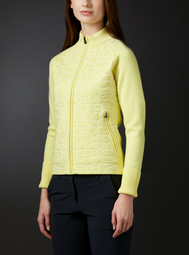 タイポグラフィージャカードフルジップセーター【アウトレット