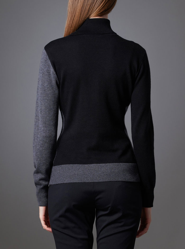 DESCENTE デサント ゴルフ タートルネックセーター デサントゴルフ DE バイカラータートルネックリブセーター