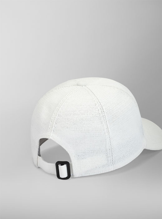 デサントゴルフ　ポンポン付きキャップ　ホワイト デサントゴルフ DESCENTE ゴルフ ロゴデザインパンチング