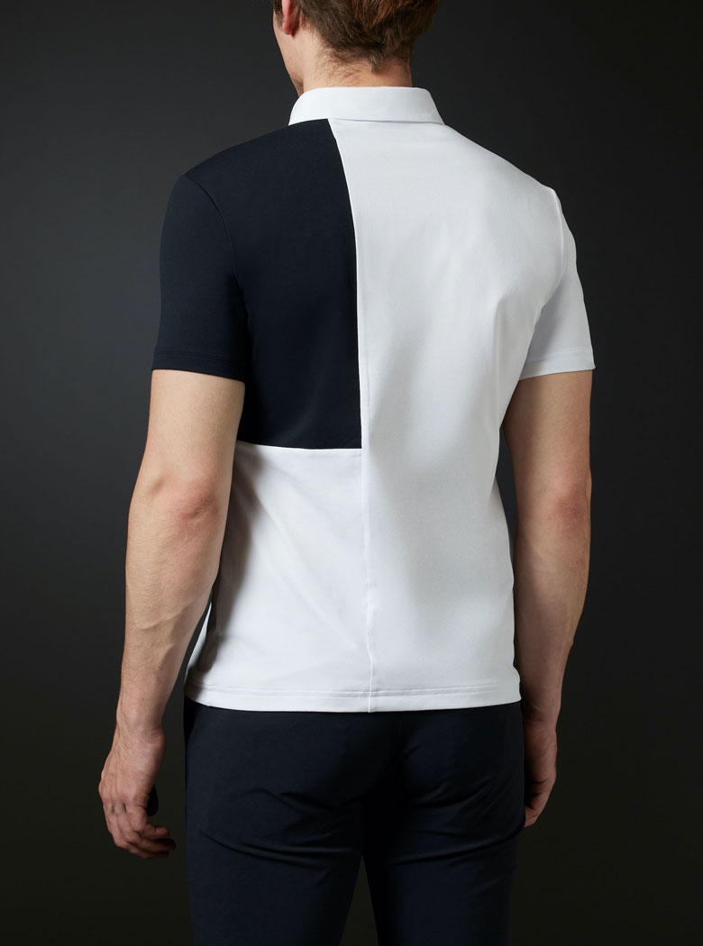 定価19360円 DESCENTE GOLF ストレッチ切り替えシャツ ストア ソフト