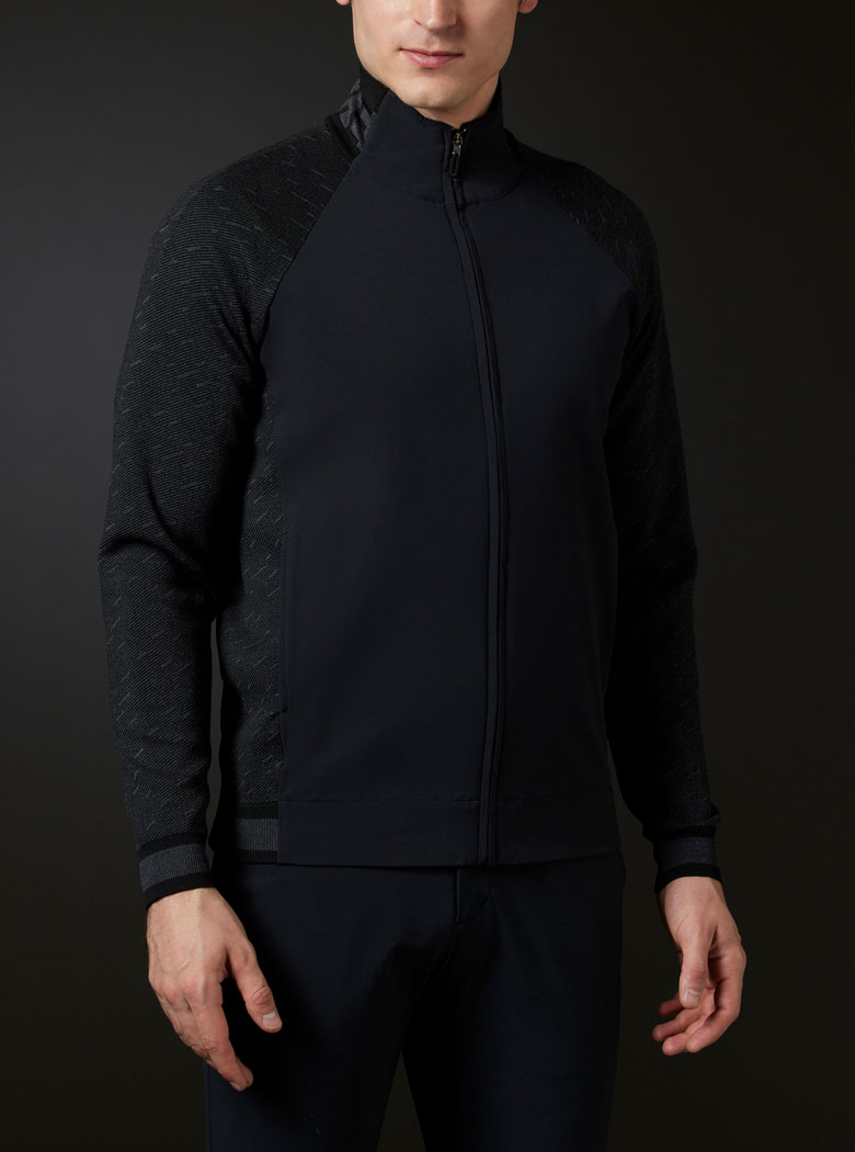 DESCENTE GOLF デサントゴルフ 異素材 切替 ニット セーター ロゴ