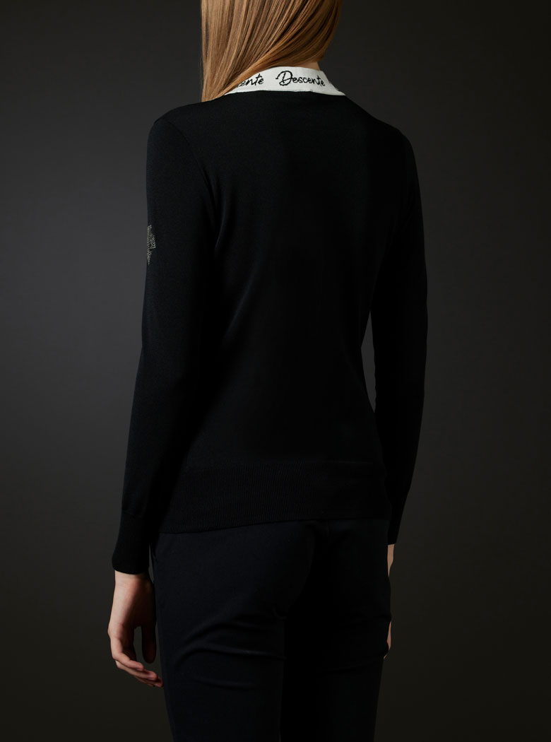 LUXE】シースルー切替モックネックニット【アウトレット LUXE】シースルー切替モックネックニット【アウトレット