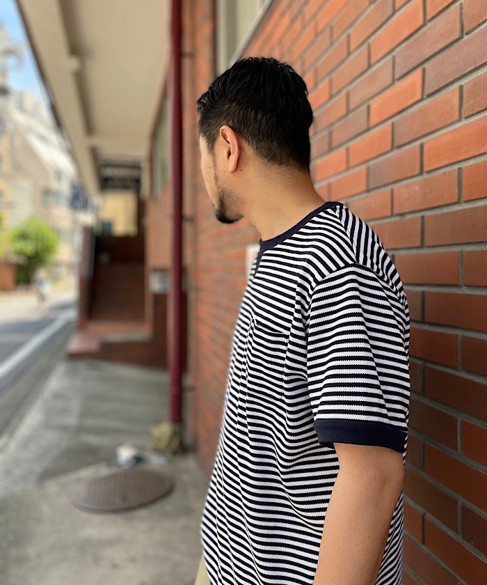 高い素材 ボーダーTシャツ- ennoy ennoy 22ss tシャツ NAVY - www