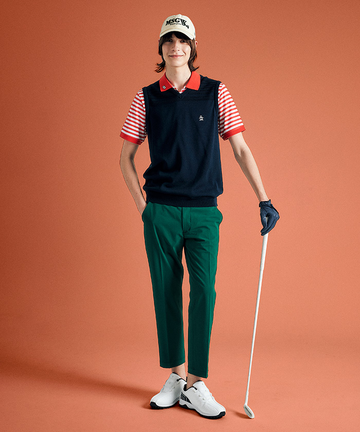 Munsingwear ストレッチ ピケ9分丈パンツ -デサントストア Munsingwear ストレッチ ピケ9分丈パンツ -デサントストア