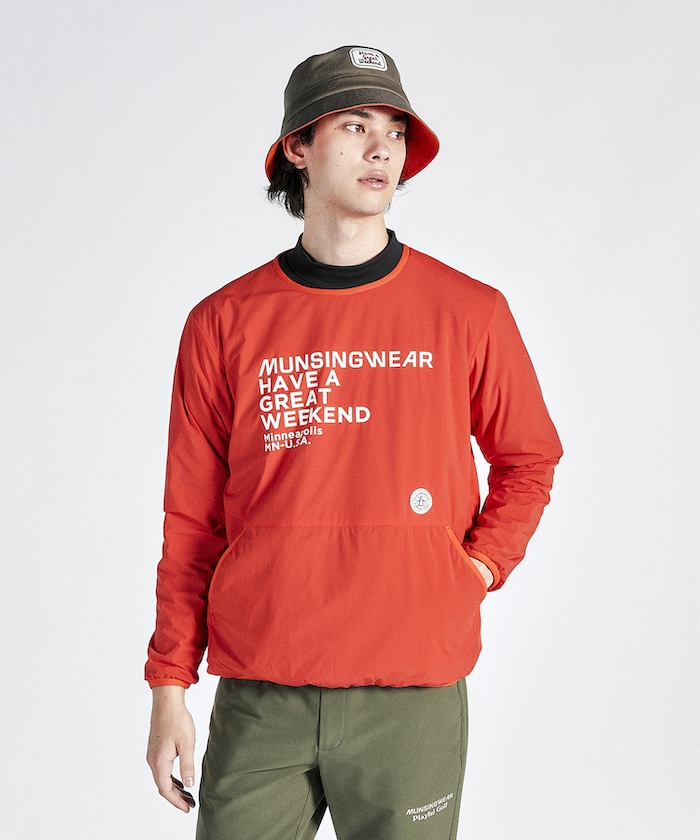 Munsingwear 【ENVOY】裏起毛モックネック長袖シャツ -デサント Munsingwear 【ENVOY】裏起毛モックネック長袖シャツ -デサント