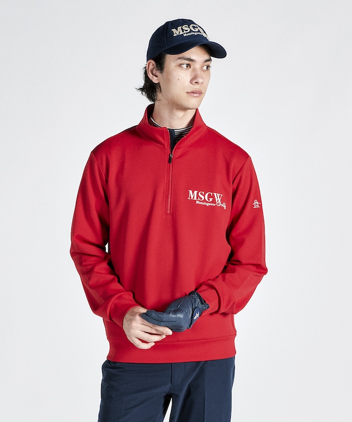 Munsingwear 表はっ水、裏吸汗カットソーハーフジッププル Munsingwear 表はっ水、裏吸汗カットソーハーフジッププル