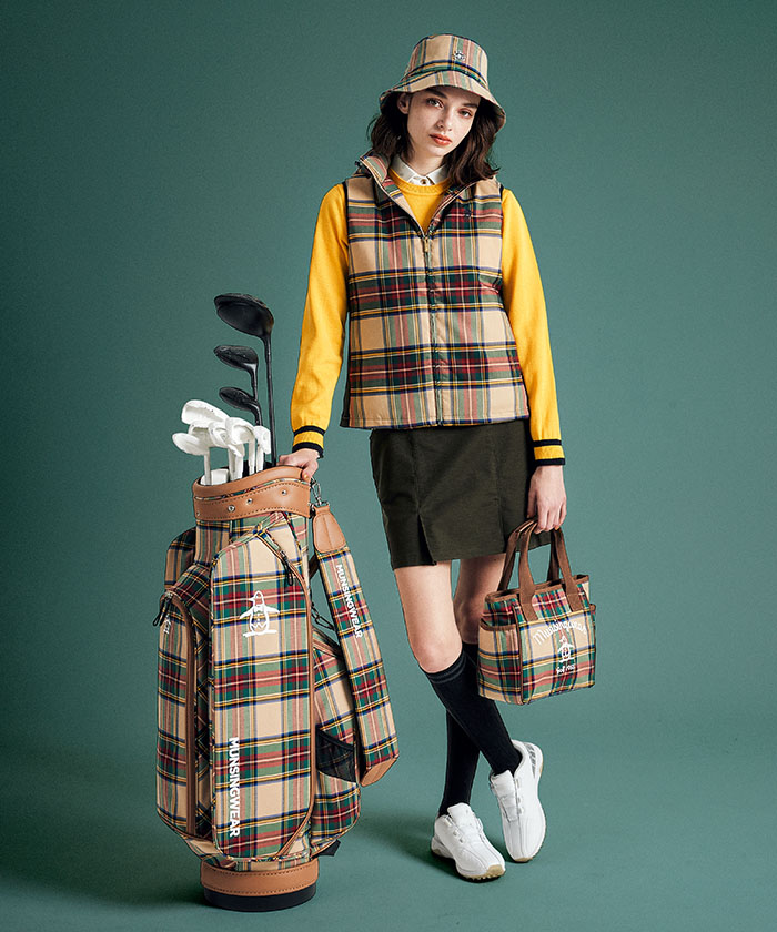 Munsingwear チェック柄 バケットハット -デサントストア Munsingwear チェック柄 バケットハット -デサントストア