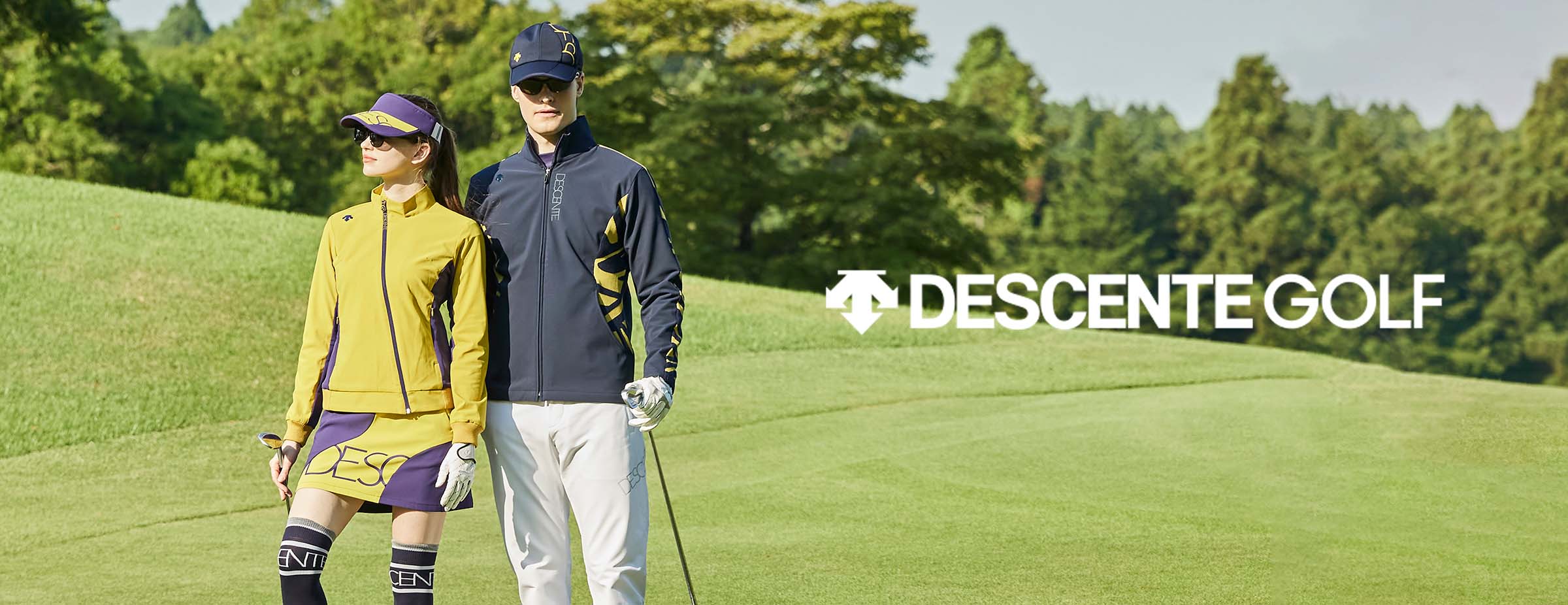 デサントゴルフ レディース ゴルフウェア ライン 2022年秋冬モデル DGCUJB00 ロゴ ショートソックス ジャカード