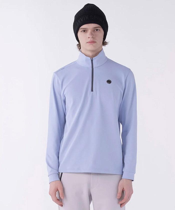 裏起毛ハーフジップ長袖シャツ【防風/保温】