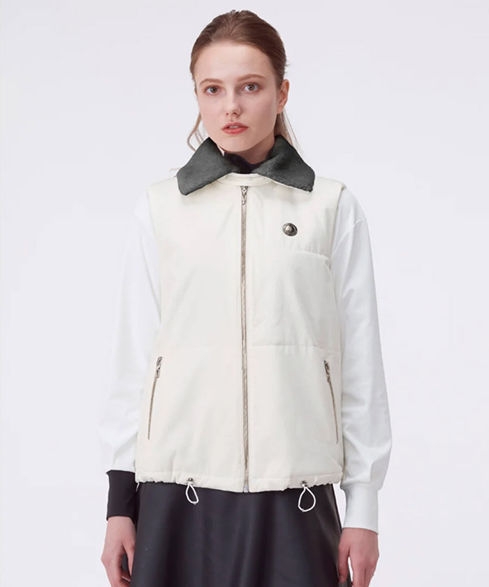 中わたアウターベスト【HEAT NAVI/蓄熱保温】