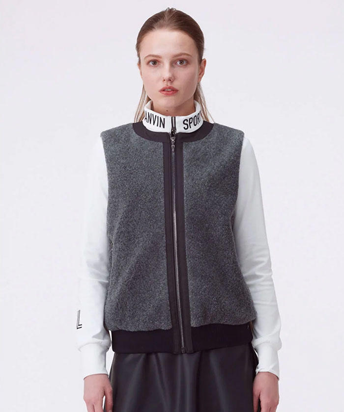 フェイクファーアウターベスト【蓄熱保温】