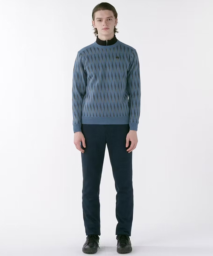 グレンチェックジャージ裏地付きパンツ【HEAT NAVI】