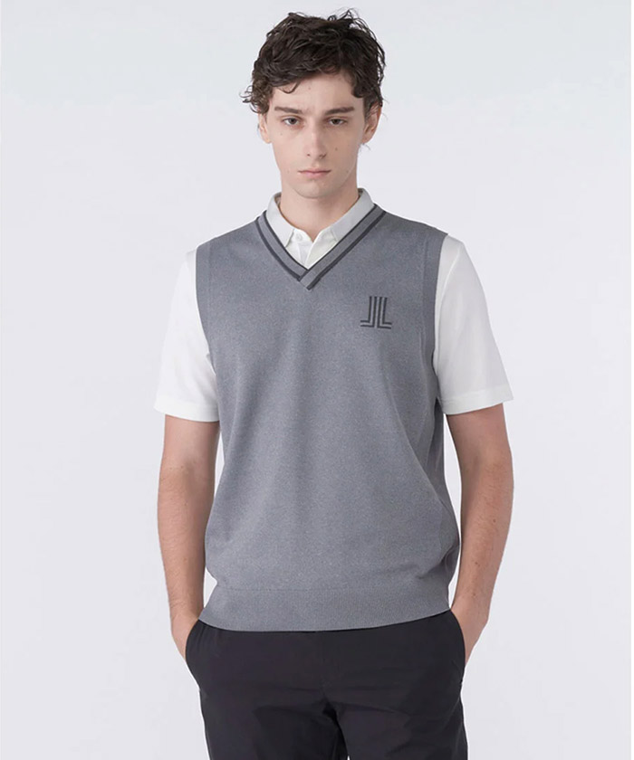 メランジニットベスト【洗濯機洗い可】