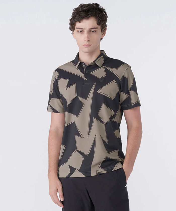 幾何学プリント半袖シャツ【サンスクリーン NIR】
