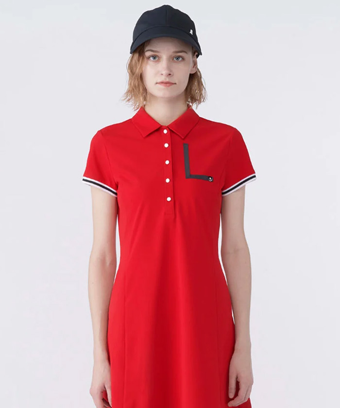ランバン スポール ゴルフウェア レディース 半袖ワンピース
