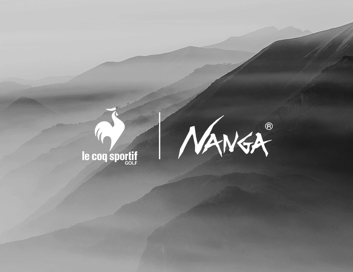 ダウンシュラフ・メーカー『NANGA』とのコラボレーションウェア第3弾。NANGA独自のダウン素材を用いて、冬のゴルフが快適になる機能性を持ったダウンコーデ。
