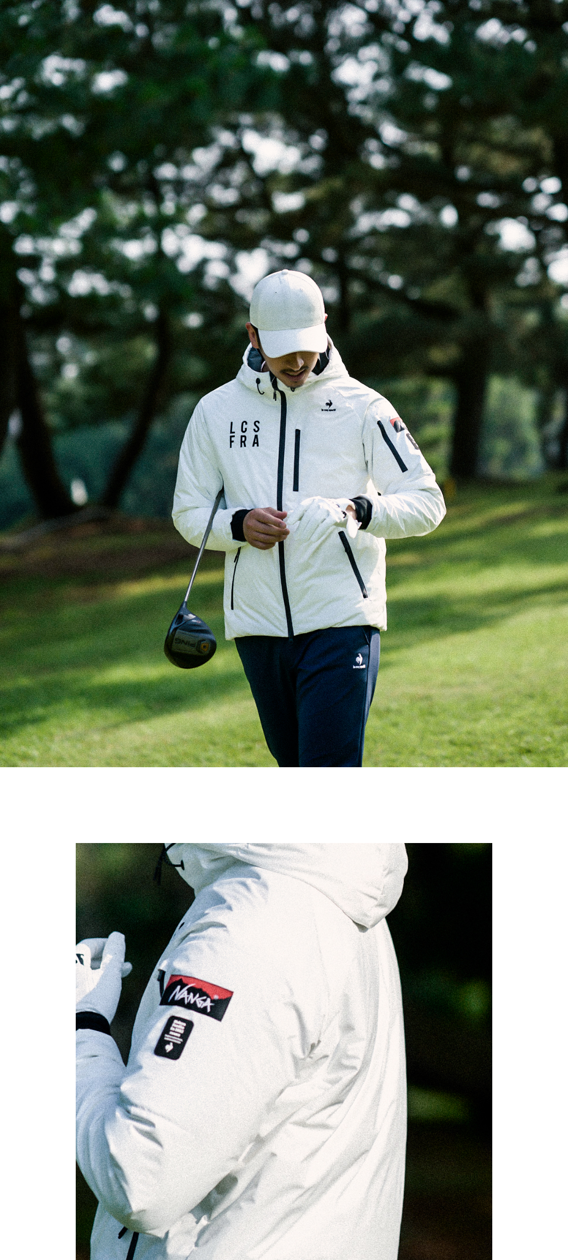 NANGA®とのコラボレーションゴルフウェア|ルコックスポルティフ NANGA®とのコラボレーションゴルフウェア|ルコックスポルティフ