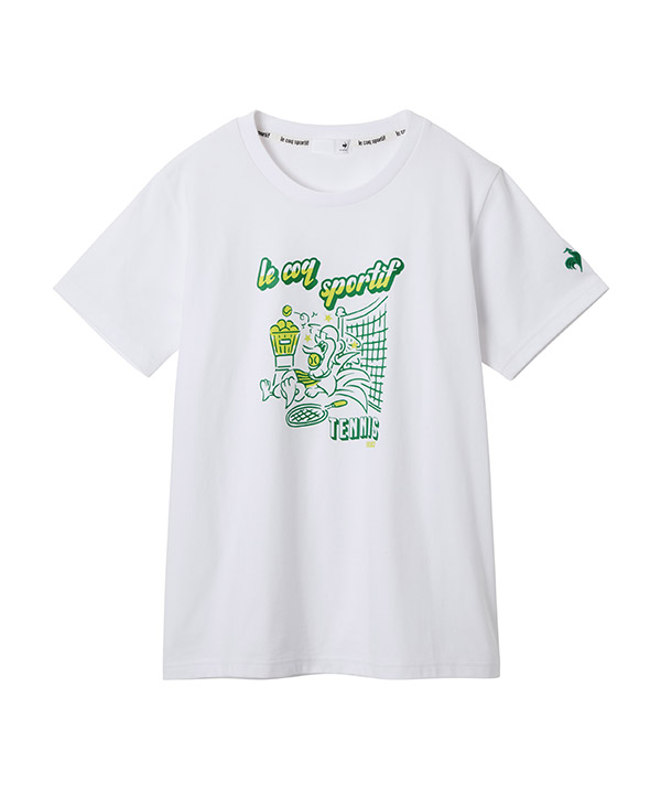 グラフィック半袖Tシャツ(レディース） ホワイト ルコックスポルティフ Tシャツ