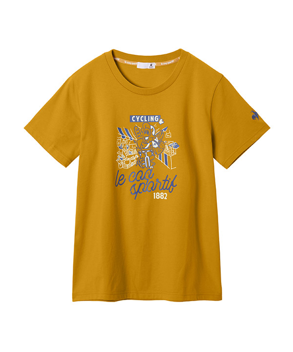 グラフィック半袖Tシャツ(レディース） イエロー ルコックスポルティフ Tシャツ