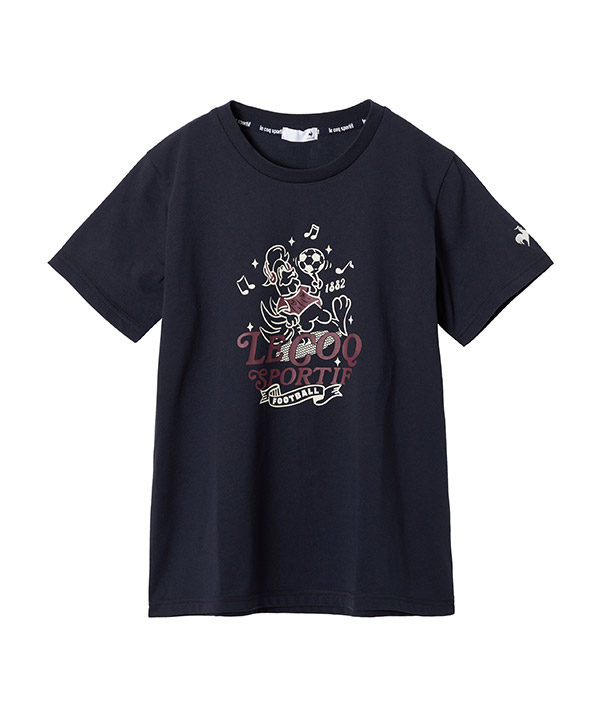 グラフィック半袖Tシャツ(レディース） ネイビー ルコックスポルティフ Tシャツ