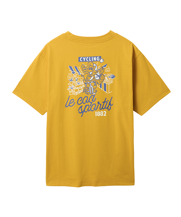 グラフィック半袖Tシャツ（メンズ） イエロー ルコックスポルティフ Tシャツ