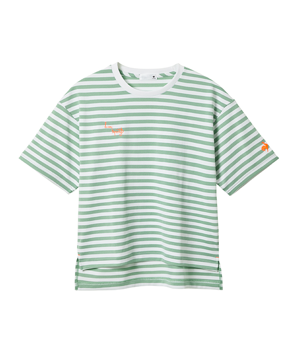 ヘランカ半袖Tシャツ（水陸両用） グリーン/ホワイト ルコックスポルティフ Tシャツ