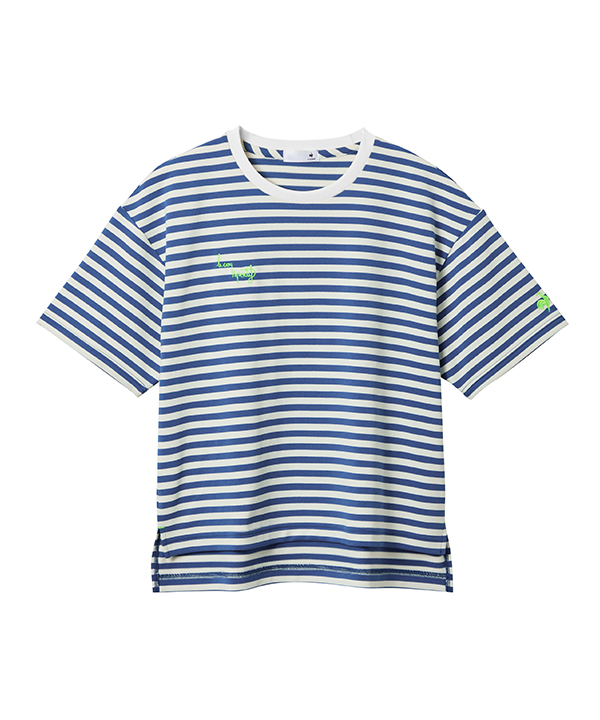 ヘランカ半袖Tシャツ（水陸両用） ブルー/ホワイト ルコックスポルティフ Tシャツ