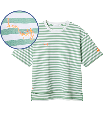 ヘランカ半袖Tシャツ(水陸両用）  グリーン/ホワイト UVカット 水陸両用 ウェア　おしゃれ