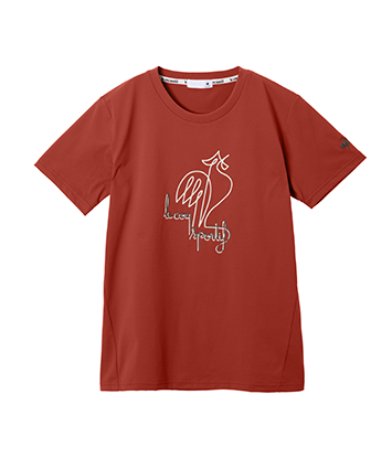 ヘランカ半袖Tシャツ レッド UVカット 水陸両用 ウェア　おしゃれ