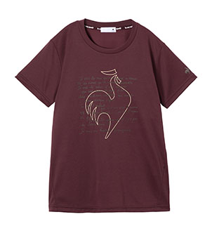 汗染み軽減 半袖Tシャツ ワインレッド ヨガウェア おしゃれ