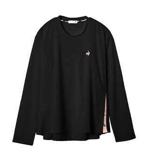 シアーライト長袖Tシャツ ブラック ヨガウェア おしゃれ