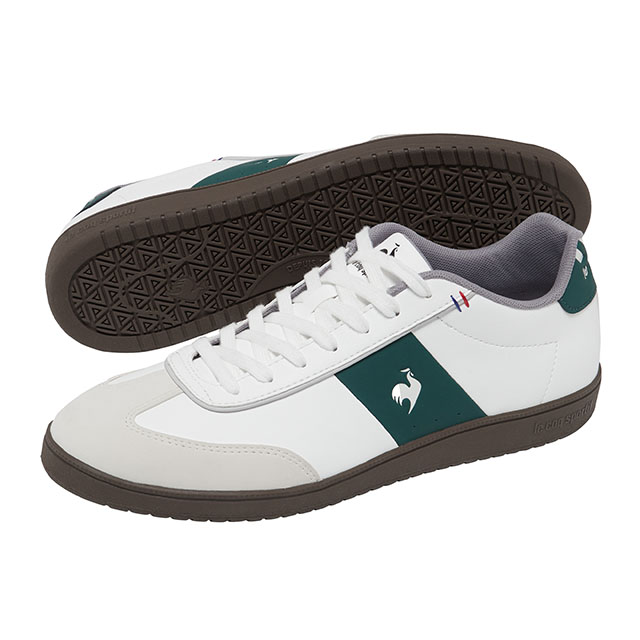 LCS ガレ III ホワイト/グリーン ローファースニ薄底スニーカー メンズ スニーカーーカー