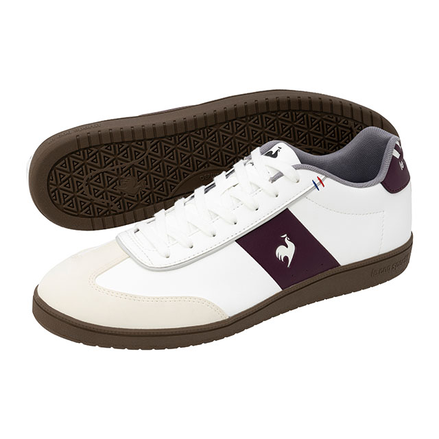 LCS ガレ III ホワイト/ワインレッド 薄底スニーカー メンズ スニーカー