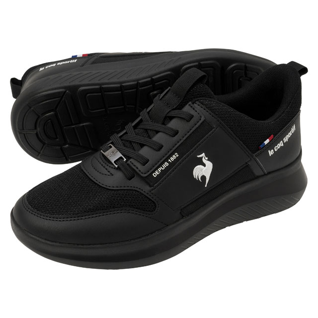 LCS マルヌ ブラック/ホワイト 幅広 スニーカー レディース コーデ 3Eワイド設計シューズ