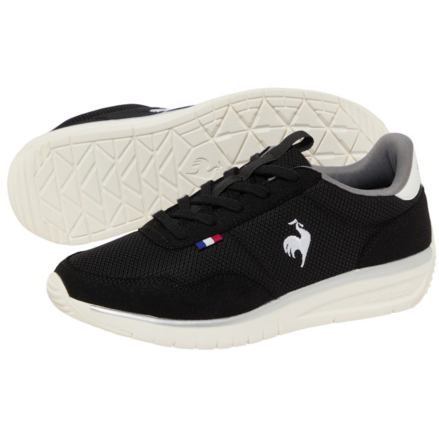 LCS クオーツ ES ブラック/ホワイト 幅広 スニーカー レディース コーデ 3Eワイド設計シューズ